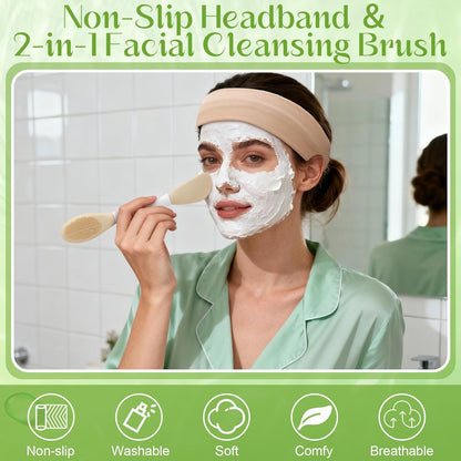 6Pcs Jade Roller for Face,Gua Sha Facial Tools for Women Natural Face Roller Massager Tool for Skincare, Makeup